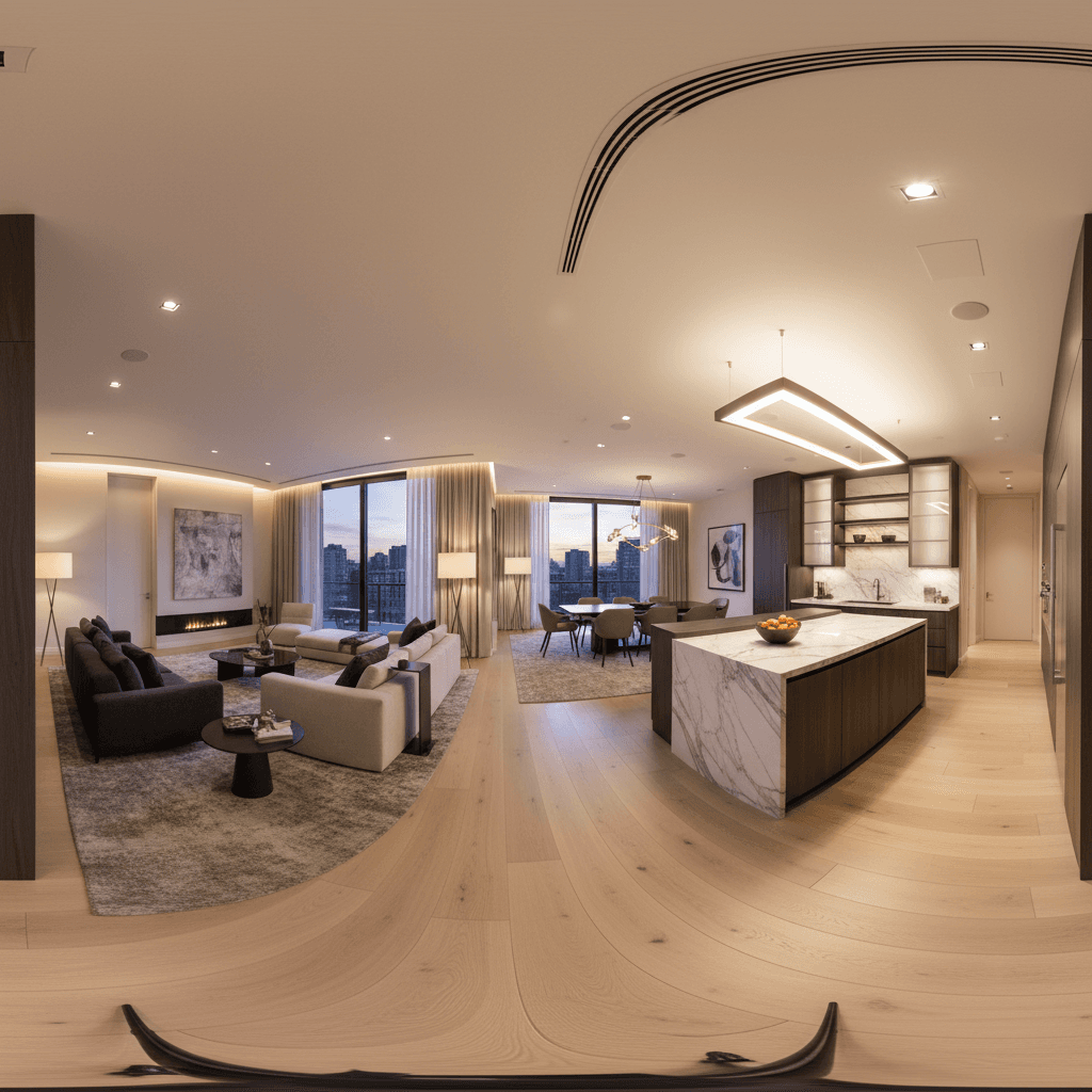 360° panorama viewer with interactive hotspots